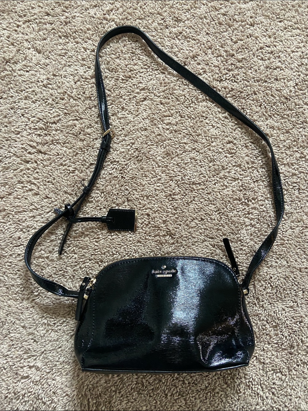 kate spade Black Patent Leather Crossbody Purse